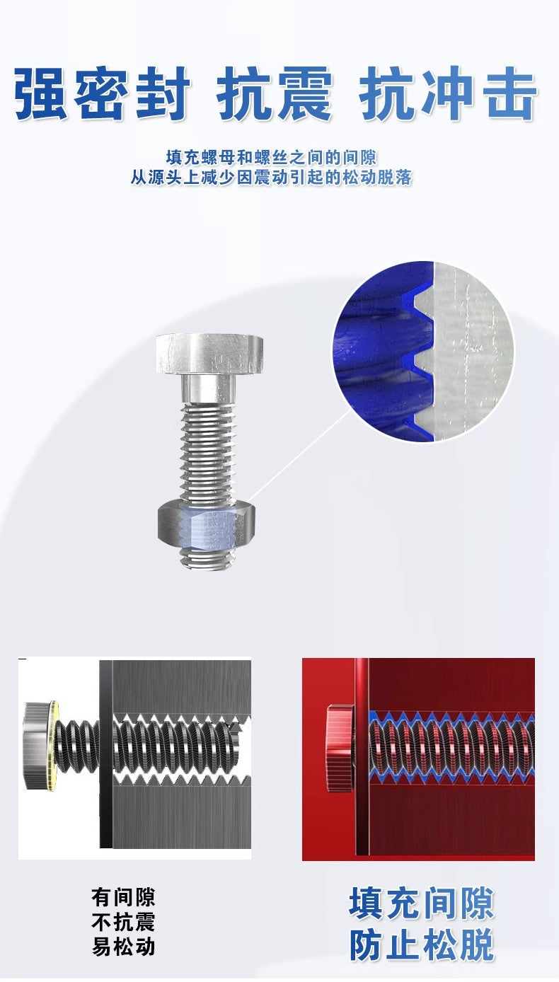 MacSoon JS425 Plastic Metal Screw Instant Drying Adhesive Blue High Strength Thread Anti seismic and Anti loosening Locking Agent Resistant to 20g